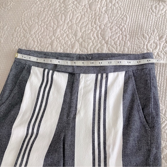 Vince sample piece blue/white cotton vertical striped pants - Picture 8 of 14